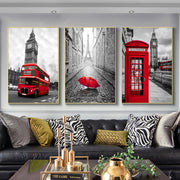 London, Big Ben, Eiffel Tower Oil Paintings