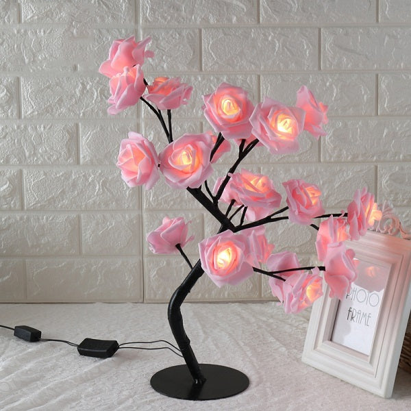 Beautiful LED Tree Lamp Rose Bush