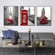 London, Big Ben, Eiffel Tower Oil Paintings