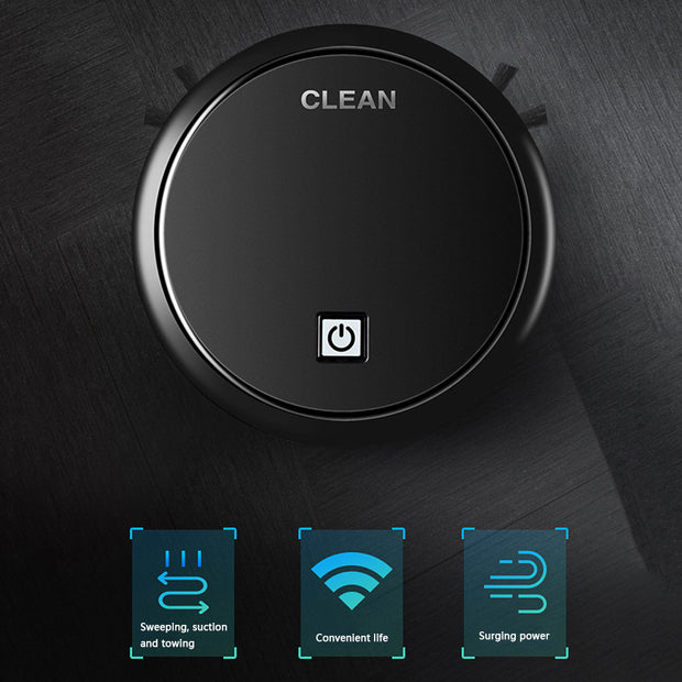 3-in-1 Robot Vacuum Cleaner Multifunctional USB Rechargeable Dry and Wet Sweeping